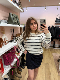 The kooples - Jupe croisée courte léopard bleu marine - T.34 30/10
